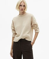 Mango Women's Rolled-Up Sleeves Sweater