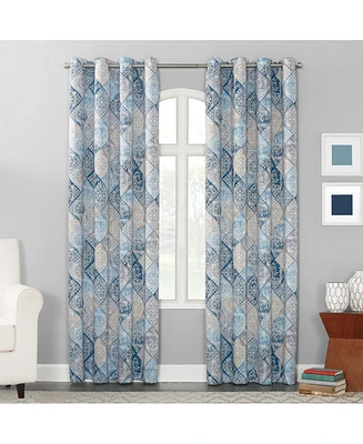 Lawson Global Medallion Print Room Darkening Grommet Curtain Panel