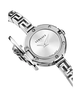 Versace Women's Medusa Secret Silver Stainless Steel Bracelet Watch, 25mm