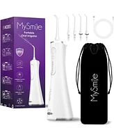 MySmile LP211 Cordless Advanced Water Flossers for Teeth, 5 Cleaning Modes Rechargeable Power Dental Flosser 8 Replacement Jet Tips Ipx 7 Waterproof D