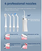 MySmile LP211 Cordless Advanced Water Flossers for Teeth, 5 Cleaning Modes Rechargeable Power Dental Flosser 8 Replacement Jet Tips Ipx 7 Waterproof D