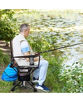 Gouun 360° Swivel Hunting Chair Portable Foldable Hunting Chair with Mesh Cup Holder and Storage Pockets-Camouflage