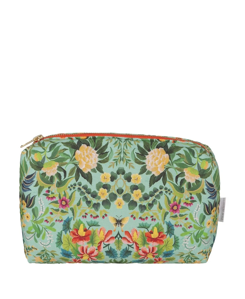 Designers Guild Ikebana Damask Aqua Medium Toiletry Bag