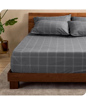 Bare Home Double Brushed Printed Fitted Sheet