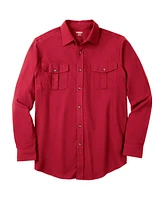 KingSize Big & Tall Signature Solid Flannel Shirt