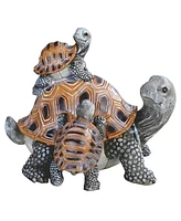 Fc Design "2-pc Gift Set" 7"H Turtle Family Figurine Statue Ornament Home Room Office Decor and Perfect Gift Ideas for Housewarming, Holidays and Birt