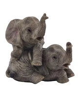 Fc Design "2-pc Gift Set" 4.25"W Elephant with Baby Figurine Statue Ornament Home Room Office Decor and Perfect Gift Ideas for Housewarming, Holidays