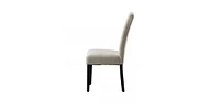 Slickblue Set of 2 Modern Fabric Upholstered Dining Chair with Wood Legs