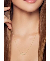 Rachel Zoe 14K Gold Script Love Pendant Necklace