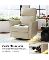 Hulala Home Felipa Modern Recliner with Electric Adjustable Headrest