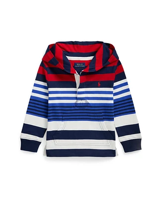 Polo Ralph Lauren Toddler and Little Boys Striped Cotton Hooded Rugby Shirt