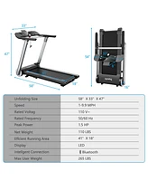Gymax Electric Folding Treadmill Italy Designer Running Machine w/ Heart Rate Belt