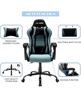 Dyhome Adjustable Reclining Ergonomic Faux Leather Swiveling Pc & Racing Game Chair