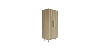 Slickblue Mid-Century Modern 2-Door Bedroom Armoire Wardrobe Cabinet for Stylish and Functional Storage