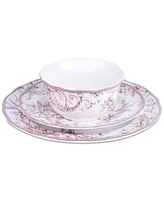 222 Fifth Adelaide Porcelain 12 Pc. Dinnerware Set, Service for 4