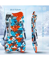 Wham-o Snowboogie 36" Single Rider Snow Sled, Winter Backpack Sled with Pe Foam Core Slick Bottom Adjustable Handles Straps