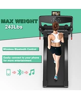 3HP Electric Folding Treadmill for Home Gym with Hd Display, Bluetooth Speaker & Silent Motor