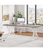 Tribesigns 70.8-Inch Executive Desk, Large Computer Office Desk Workstation, Modern Simple Style Laptop Desk Study Writing Table Business Furniture fo