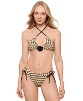 Salt Cove Juniors Rosette Convertible Bikini Top Side Tied Bottoms Exclusively At Macys