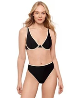 Salt Cove Juniors Plunge Underwire Bikini Top High Waist Bikini Bottoms Exclusively At Macys