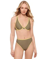 Salt Cove Juniors Plunge Underwire Bikini Top High Waist Bikini Bottoms Exclusively At Macys