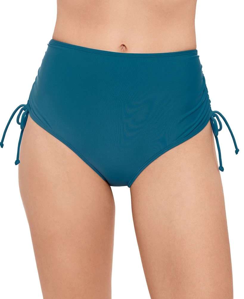 Salt + Cove Juniors' Shirred High-Waist Bikini Bottoms, Exclusively at Macy's