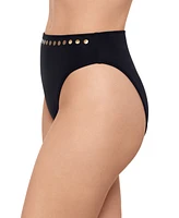 Salt + Cove Juniors' Studded High-Waist Bikini Bottoms, Exclusively at Macy's