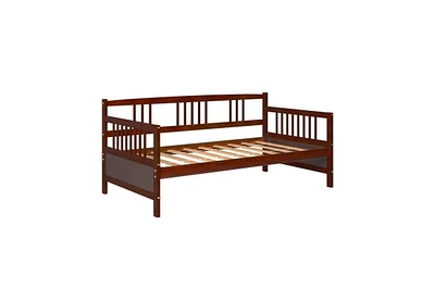 Slickblue Twin 2-in-1 Wood Daybed Frame and Sofa Bed for Versatile Living Spaces