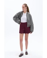 Nocturne Women's Faux Leather Bomber Jacket