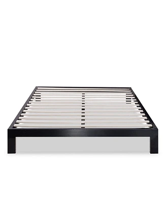 Slickblue Modern Metal Platform Bed Frame with Wood Slats