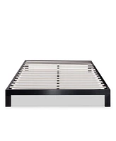 Slickblue Modern Metal Platform Bed Frame with Wood Slats