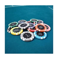 Slickblue Eclipse Poker Chips 25-Pack - Clay Composite, $25 Denomination