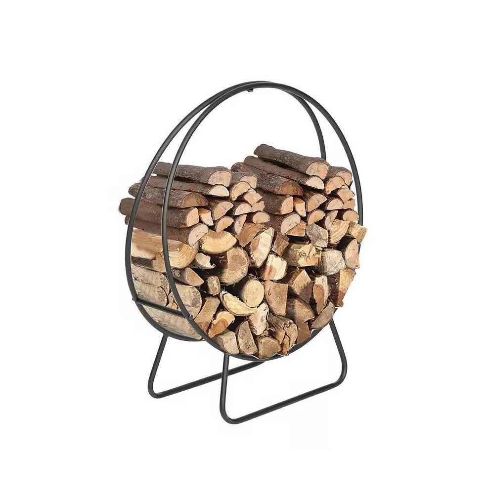 Slickblue Indoor/Outdoor Round Firewood Log Rack for Efficient Storage