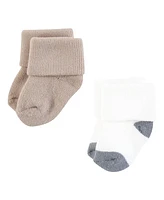 Hudson Baby Boys Unisex Cotton Rich Newborn and Terry Socks