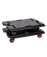 gaomon 2pcs Portable Folding Hand Truck 330 Lbs Capacity 4 Rotate Wheels Transport Trolley Luggage Cart For Home Office Travel