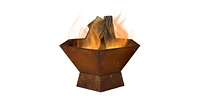 Slickblue 23 Inch Rustic Steel Affinity Fire Pit