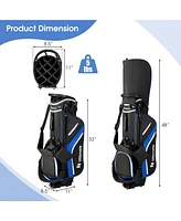 Gymax Golf Stand Bag Club w/ 14 Way Top Dividers & 6 Pockets Carrying Handles