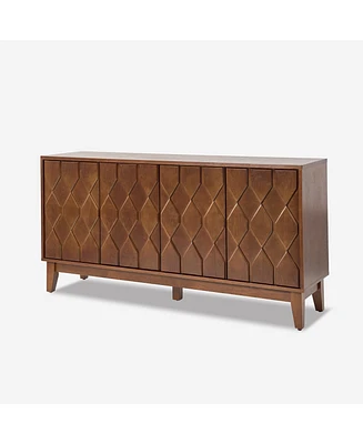 Hulala Home Olympia Mid-Century 60” Wide Sideboard with Adjustable Legs