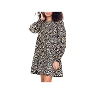 Paneros Clothing Women's Babydoll Olivia Mini Dress Cheetah Print