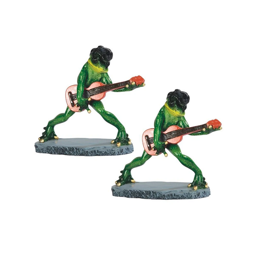 Fc Design "2-pc Gift Set" 6"H Musician Frog Statue Frog with Guitar Funny Animal Figurine Statue Ornament Home Room Office Decor and Perfect Gift Idea