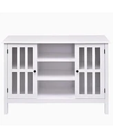 Slickblue Wood Tv Stand Storage Cabinet and Console Table for Living Room Organization