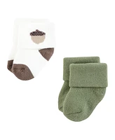 Touched by Nature Baby Boys Organic Cotton Socks, Forest Explorer, 0-6 Months