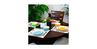 Slickblue 12-Piece Ceramic Dinner Set Service for 4 for Dining and Entertaining