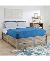 Slickblue FarmHome Platform Bed - Storage Drawers for a Neat and Cozy Bedroom