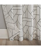 Jigsaw Embroidery Linen Blend Curtain