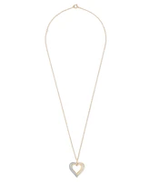 Diamond Heart Pendant 18" Necklace (1/2 ct. t.w.) in 10k Gold, Exclusively at Macy's