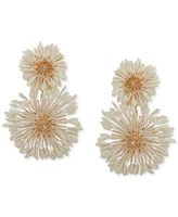 lonna & lilly Gold-Tone Crystal & Gypsum Flower Drop Earrings