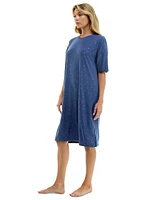 Roudelain Women's Printed Short-Sleeve Sleepshirt