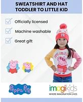 Peppa Pig Toddler Girls Fleece Sweatshirt and Hat