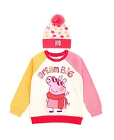 Peppa Pig Toddler Girls Fleece Sweatshirt and Hat